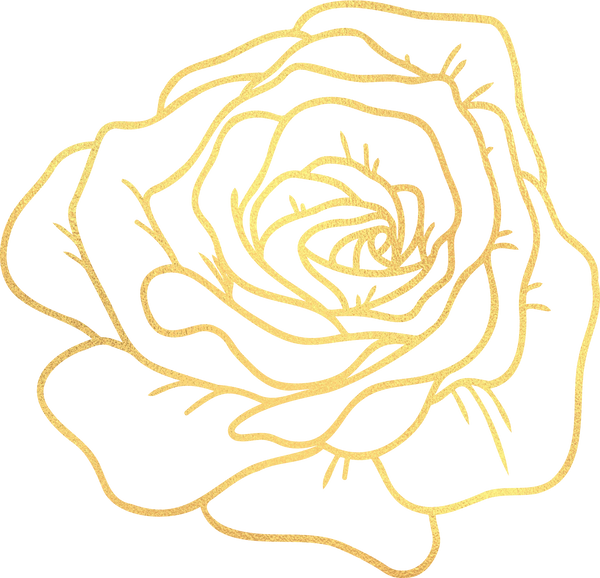 Static Gold Rose Flower
